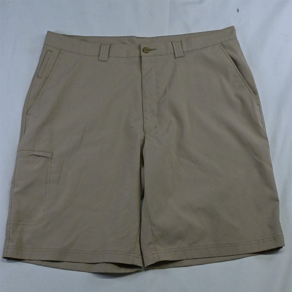 PGA Tour 36 x 10" Khaki Tech Flex Performance Golf Cargo Shorts‎ - Picture 1 of 5